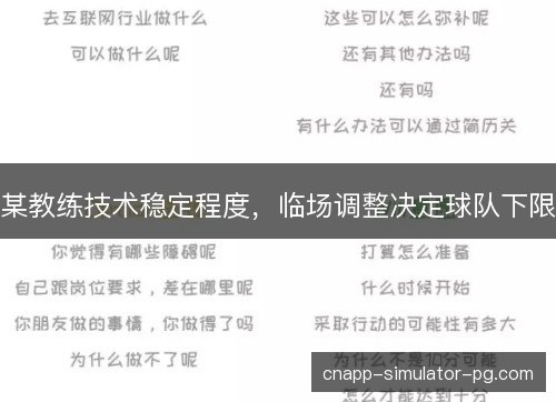 某教练技术稳定程度,临场调整决定球队下限 某教练技术稳定程度,临场调整决定球队下限